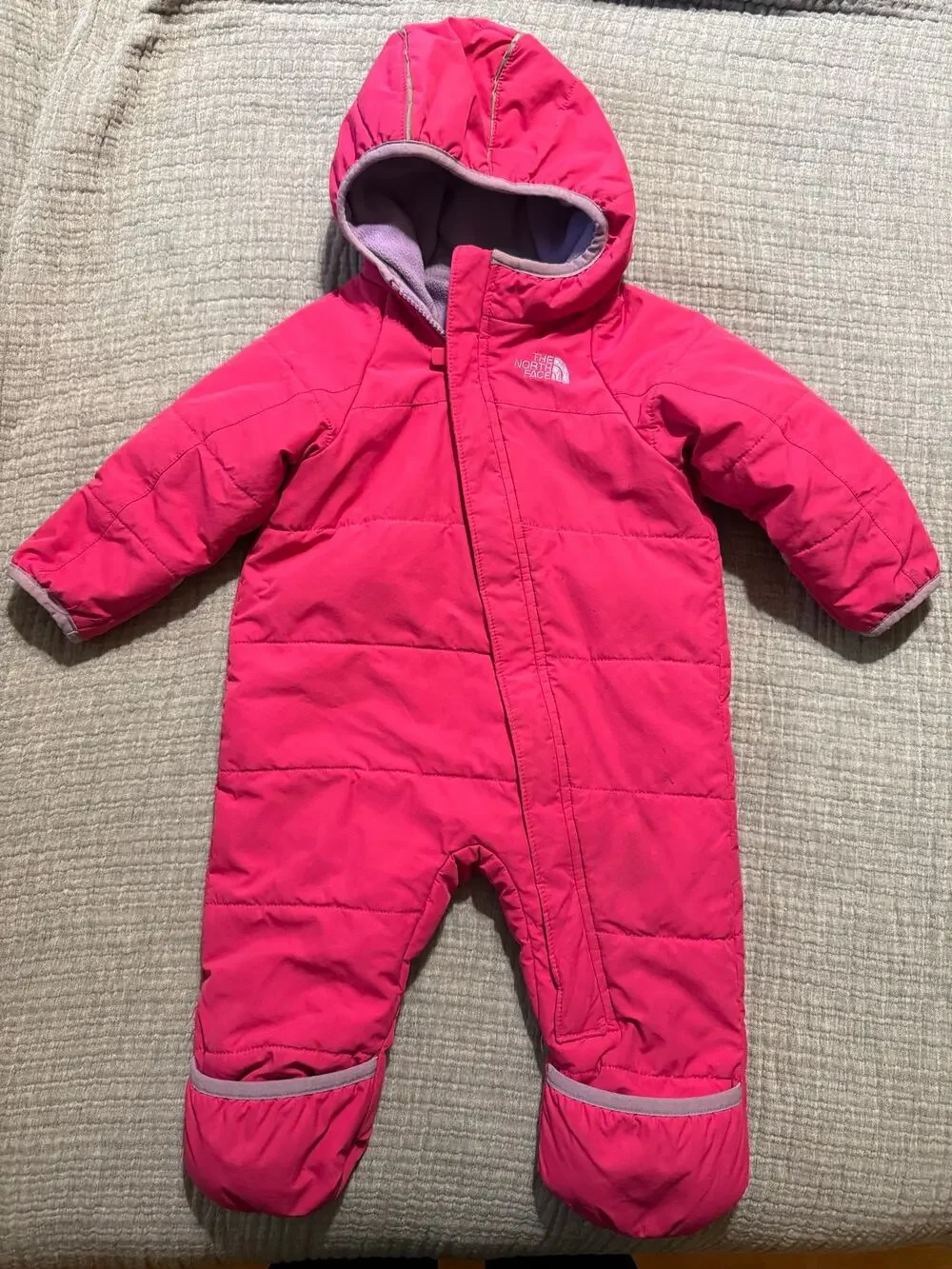 The North Face One Piece Infant Baby Winter Suit Bunting Pink Sz 6-12 Months